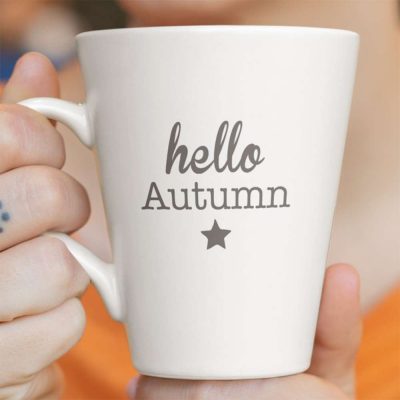 Hello Autumn Latte Mug