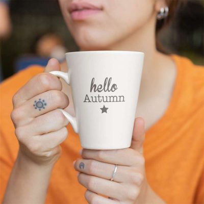 Hello Autumn Latte Mug