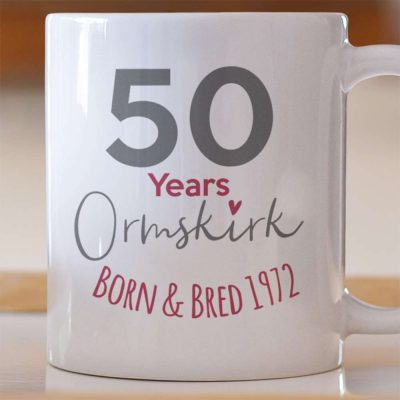 Ormskirk Personalised Birthday Mug