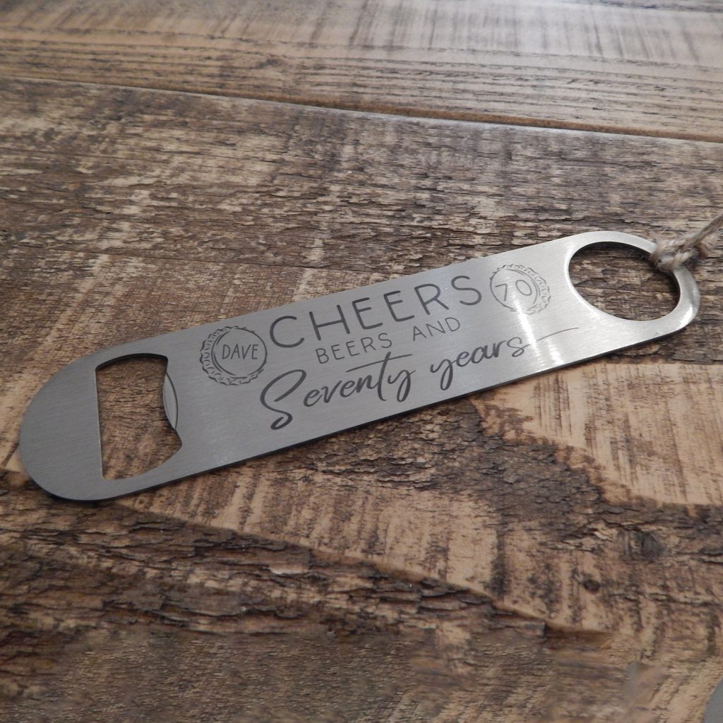 Personalised bottle shop opener