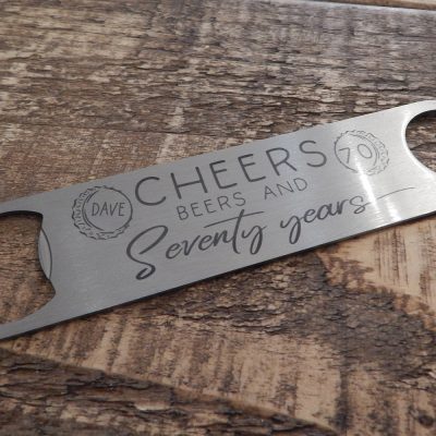 Personalised Name & Birthday Age Bottle Opener