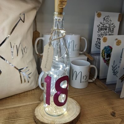 Personalised Birthday Glass Bottle