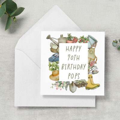 Gardeners Personalised Birthday Card, Age & Name