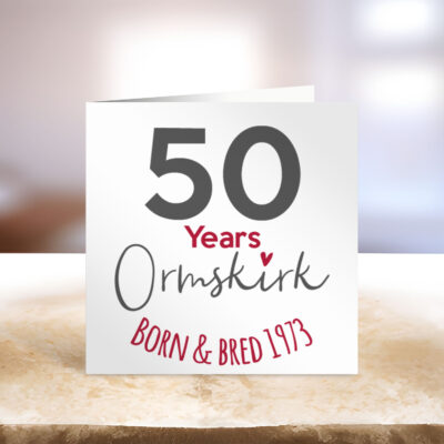 Personalised Age, Hometown and Year Birthday Card