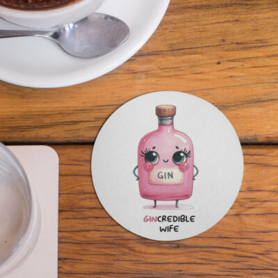 Gincredible Wife Round Drinks Coaster