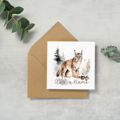 Personalised Watercolour Lynx Gifts