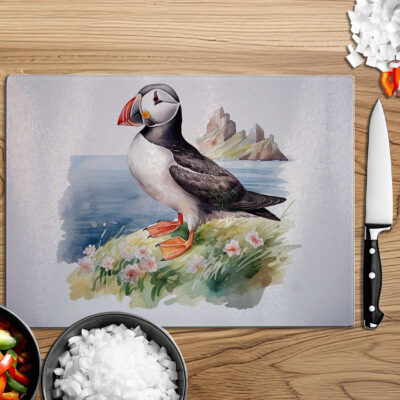 Personalised Watercolour Atlantic Puffin Art