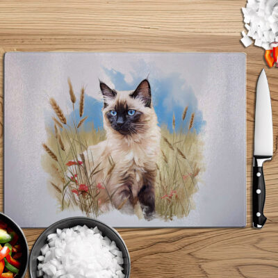 Personalised Watercolour Balinese Cat Art