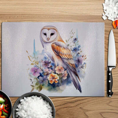 Personalised Watercolour Barn Owl Art