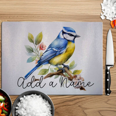 Personalised Watercolour Blue Tit Bird Art