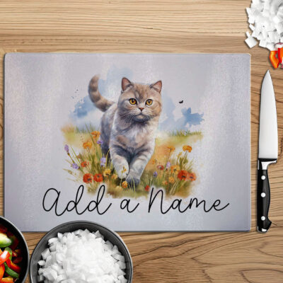 Personalised Watercolour British Shorthair Cat Art