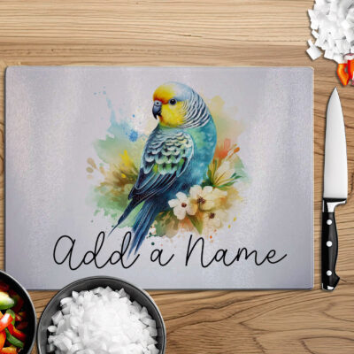 Personalised Watercolour Budgie Art