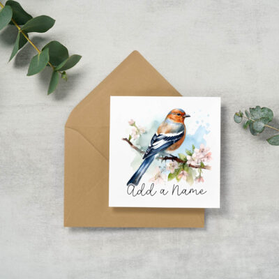 Personalised Watercolour Chaffinch Art