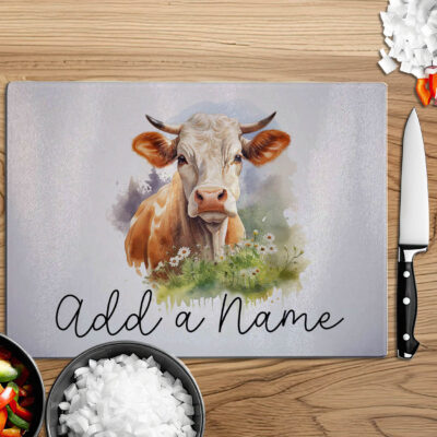 Personalised Watercolour Cow Art