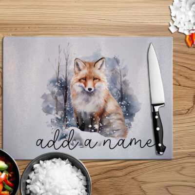 Personalised Watercolour Fox in Winter Gifts