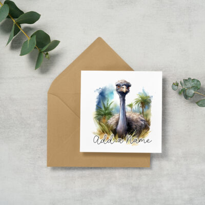 Personalised Watercolour Ostrich Gifts