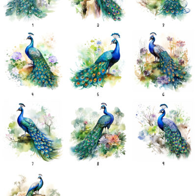 Personalised Watercolour Peacock Gifts