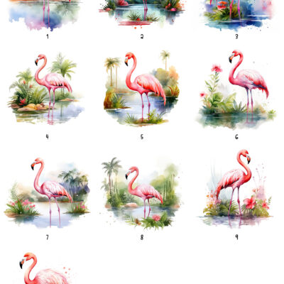 Personalised Watercolour Flamingo Gifts