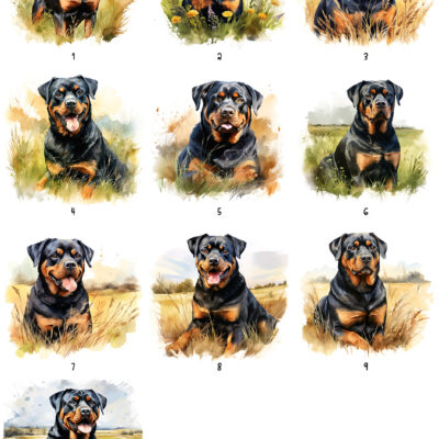 Personalised Watercolour Rottweiler Gifts