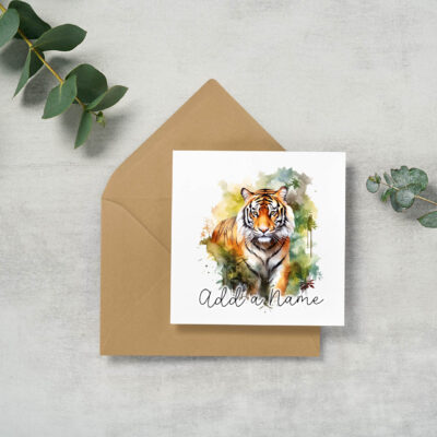 Personalised Watercolour Tiger Gifts