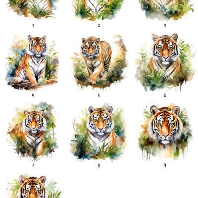 Personalised Watercolour Tiger Gifts